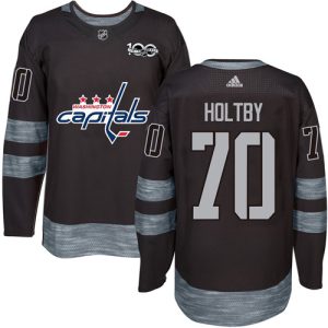 Washington Capitals Trikot #70 Braden Holtby Authentic Schwarz 1917-2017 100th Anniversary